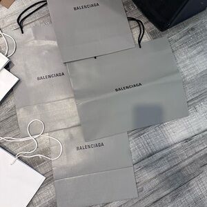 Balenciaga Silver Shopping Bags